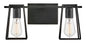Filmore Small Two Light Vanity In Black Finish