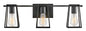 Filmore Medium Three Light Vanity In Black Finish