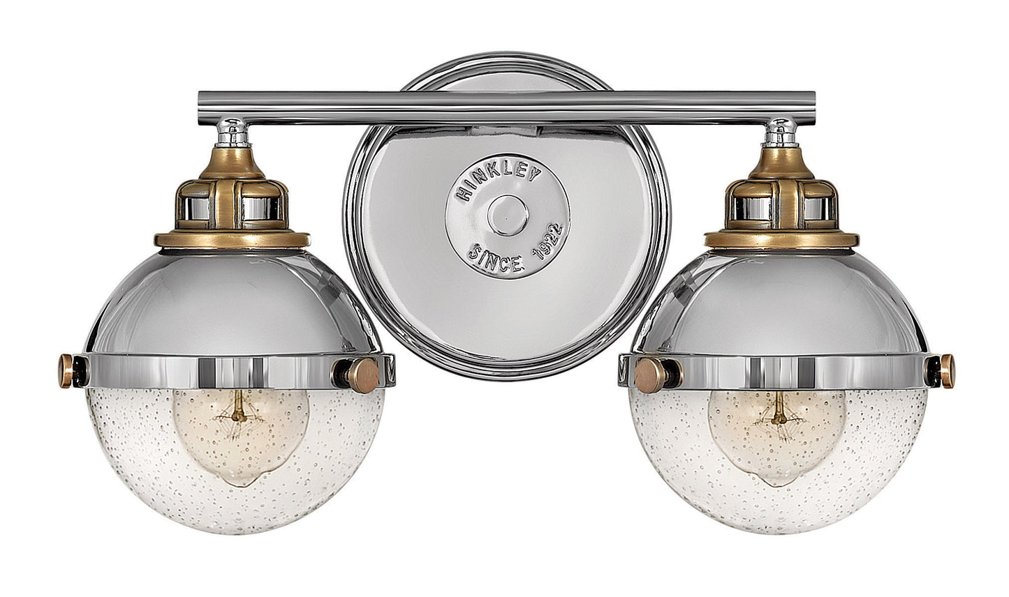 Fletcher Small Two Light Vanity In Polished Nickel Finish