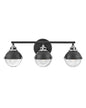 Fletcher Medium Three Light Vanity In Black Finish