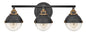 Fletcher Medium Three Light Vanity In Black Finish