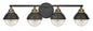 Fletcher Large Four Light Vanity In Black Finish