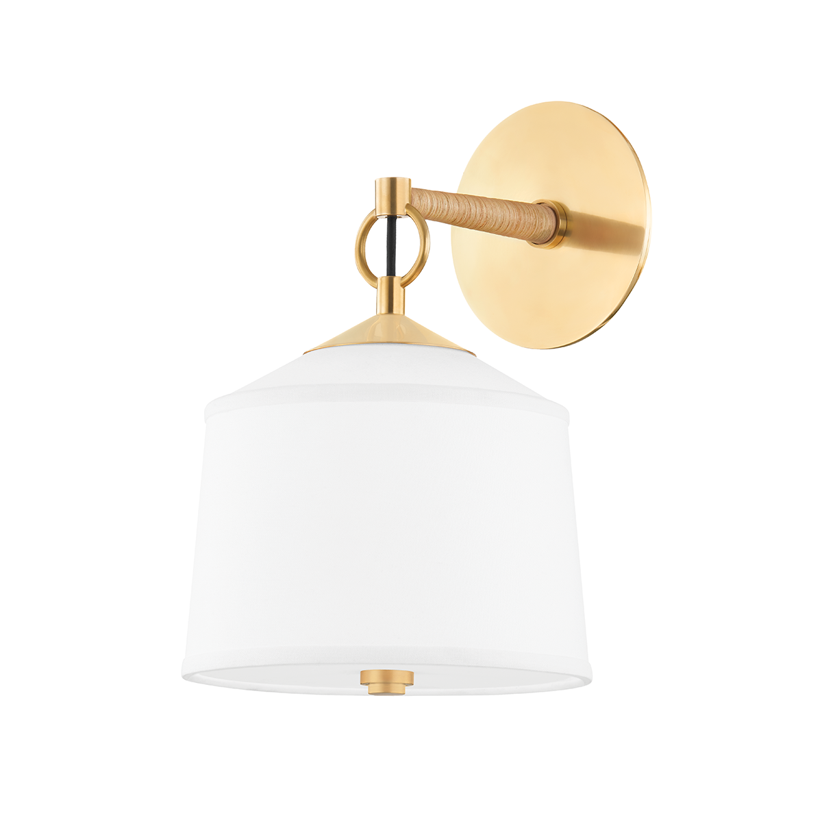 White Plains Wall Sconce with Aged Brass Finish