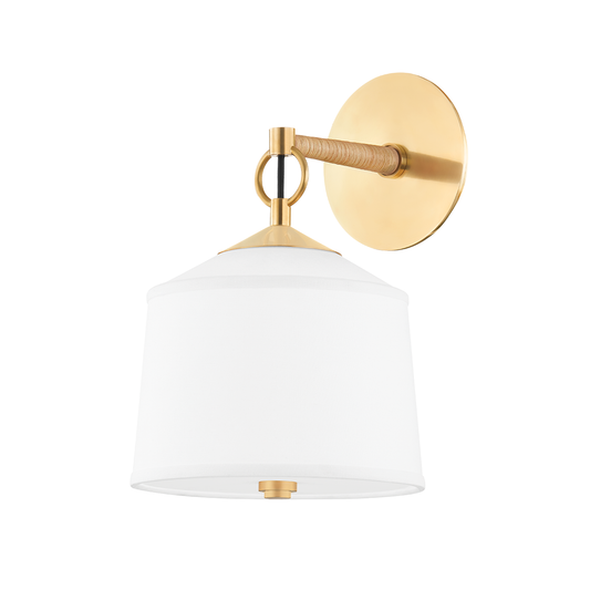 White Plains Wall Sconce with Aged Brass Finish