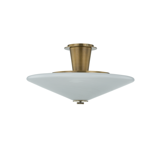 COLOGNE Flush Mount In VINTAGE BRASS Finish