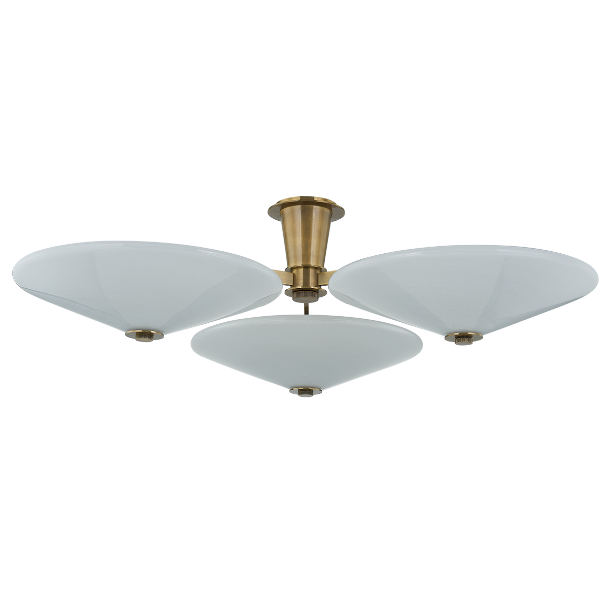 COLOGNE Flush Mount In VINTAGE BRASS Finish