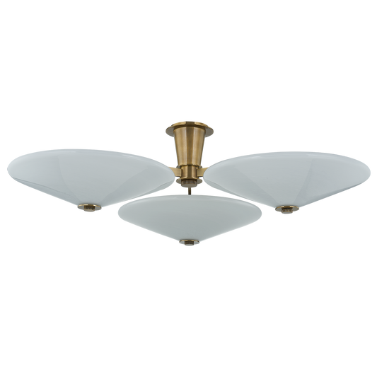 COLOGNE Flush Mount In VINTAGE BRASS Finish
