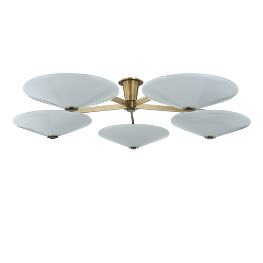 COLOGNE Flush Mount In VINTAGE BRASS Finish