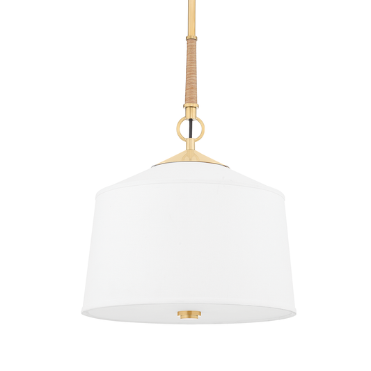 White Plains Pendant with Aged Brass Finish
