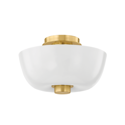 DOVE Flush Mount with Aged Brass Finish