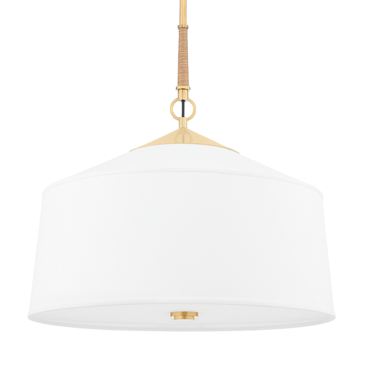 White Plains Pendant with Aged Brass Finish