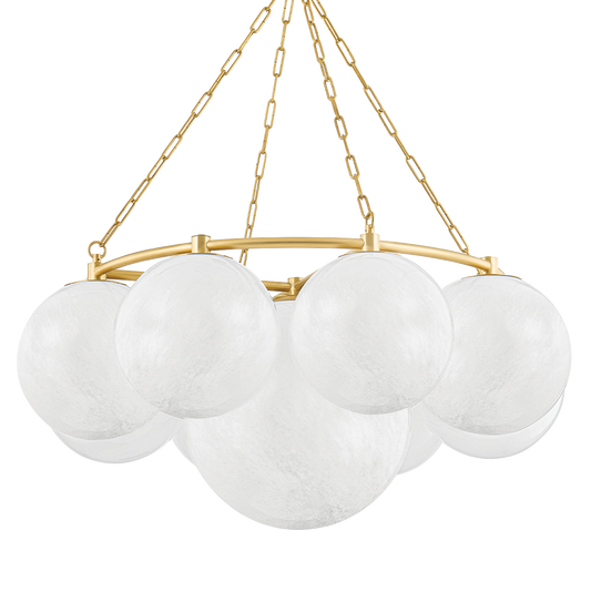 THORNWOOD Chandelier with Aged Brass Finish