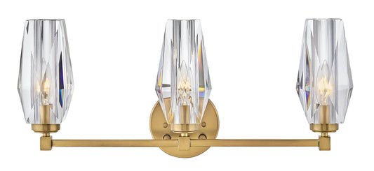 Ana Medium Three Light Vanity In Light Brass Finish