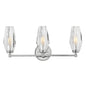 Ana Medium Three Light Vanity In Polished Nickel Finish