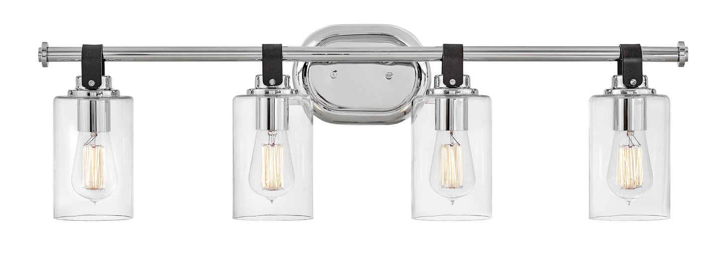 Halstead Large Four Light Vanity In Chrome Finish