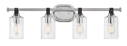 Halstead Large Four Light Vanity In Chrome Finish