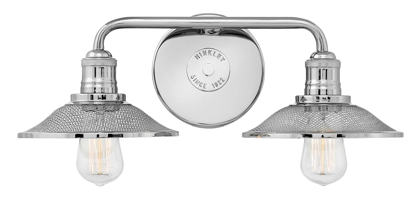 Rigby Small Two Light Vanity In Polished Nickel Finish