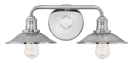 Rigby Small Two Light Vanity In Polished Nickel Finish