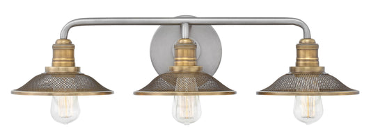 Rigby Medium Three Light Vanity In Brushed Nickel Finish