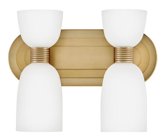 Tallulah Small Two Light Vanity In Light Brass Finish