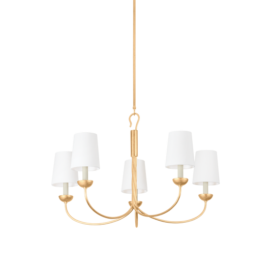 MONTPELIER Chandelier with Vintage Gold Leaf Finish