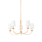 MONTPELIER Chandelier with Vintage Gold Leaf Finish