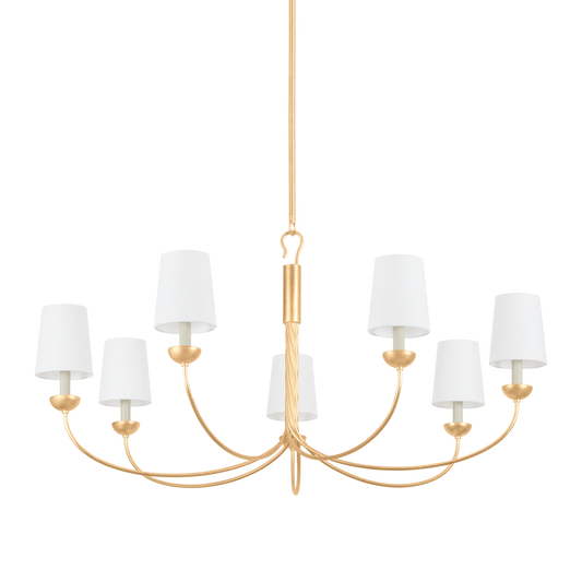 MONTPELIER Chandelier with Vintage Gold Leaf Finish