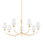 MONTPELIER Chandelier with Vintage Gold Leaf Finish