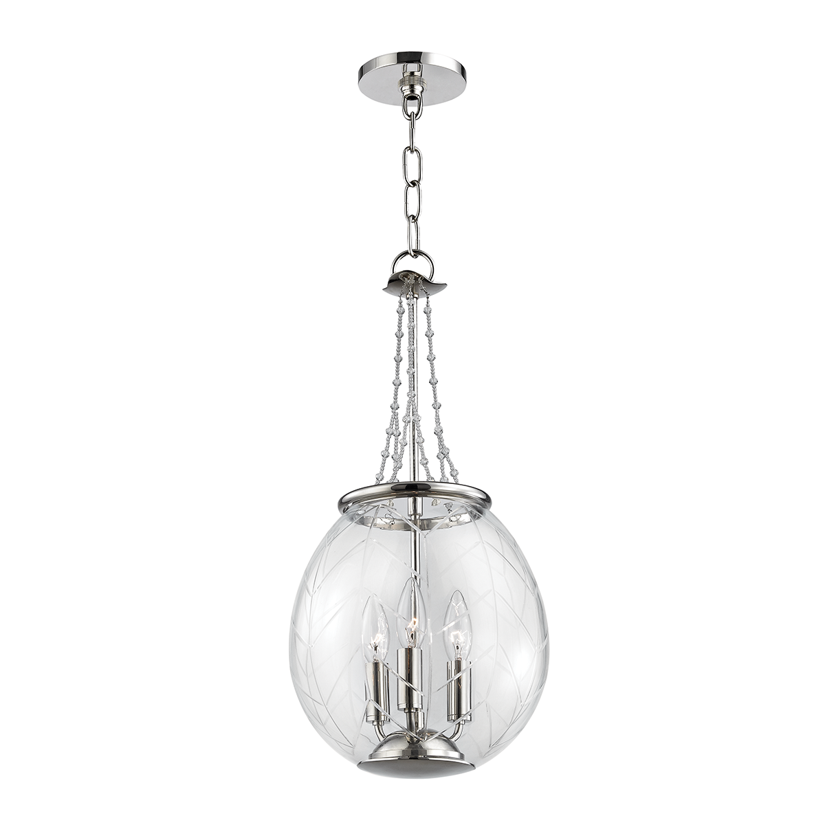Pierce Pendant with Polished Nickel Finish