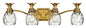 Plantation Large Four Light Vanity In Gold Finish