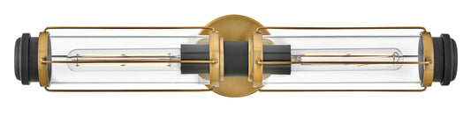 Masthead Small Two Light Vanity In Light Brass Finish