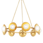 Glimmer Chandelier with Aged Brass Finish