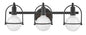 Somerset Medium Three Light Vanity In Black Finish