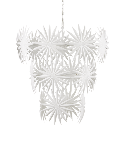 Bismarkia Large White Chandelier