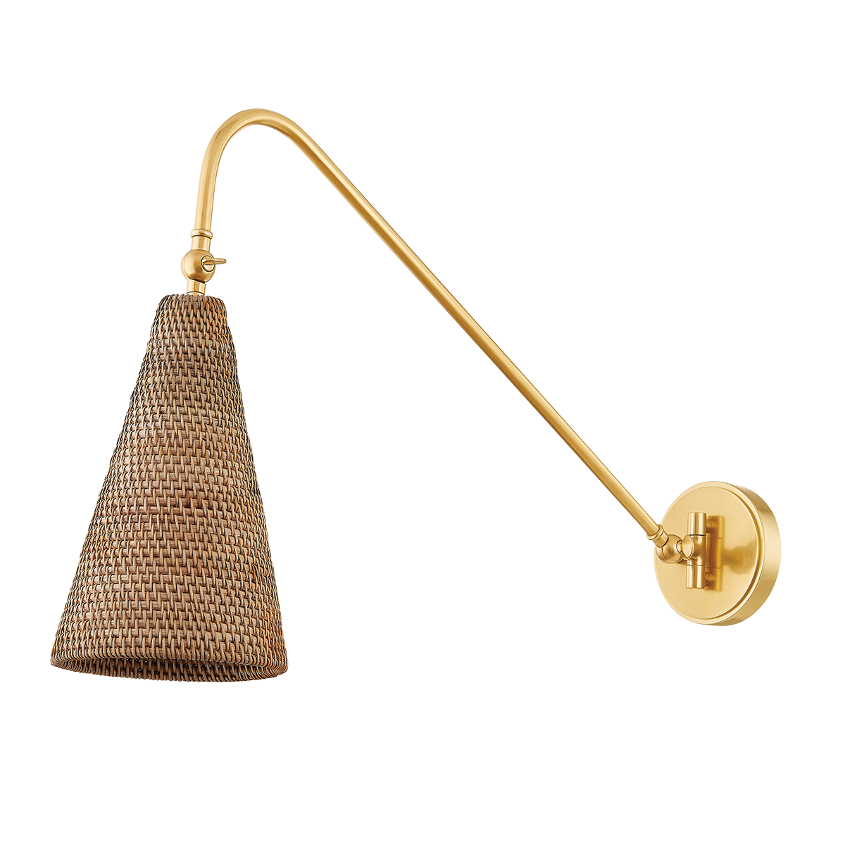 AVERACK Plug-in Sconce with Aged Brass Finish