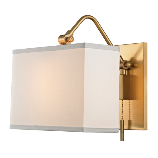 Leyden Wall Sconce with Aged Brass Finish
