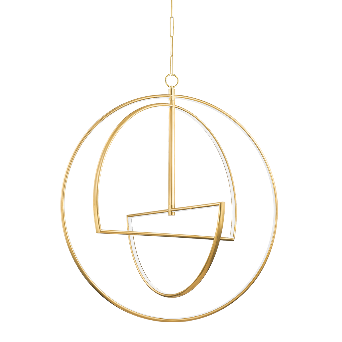 WELLAND Chandelier with Aged Brass Finish