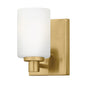 Karlie Small Single Light Sconce In Light Brass Finish