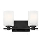 Karlie Small Two Light Vanity In Black Finish