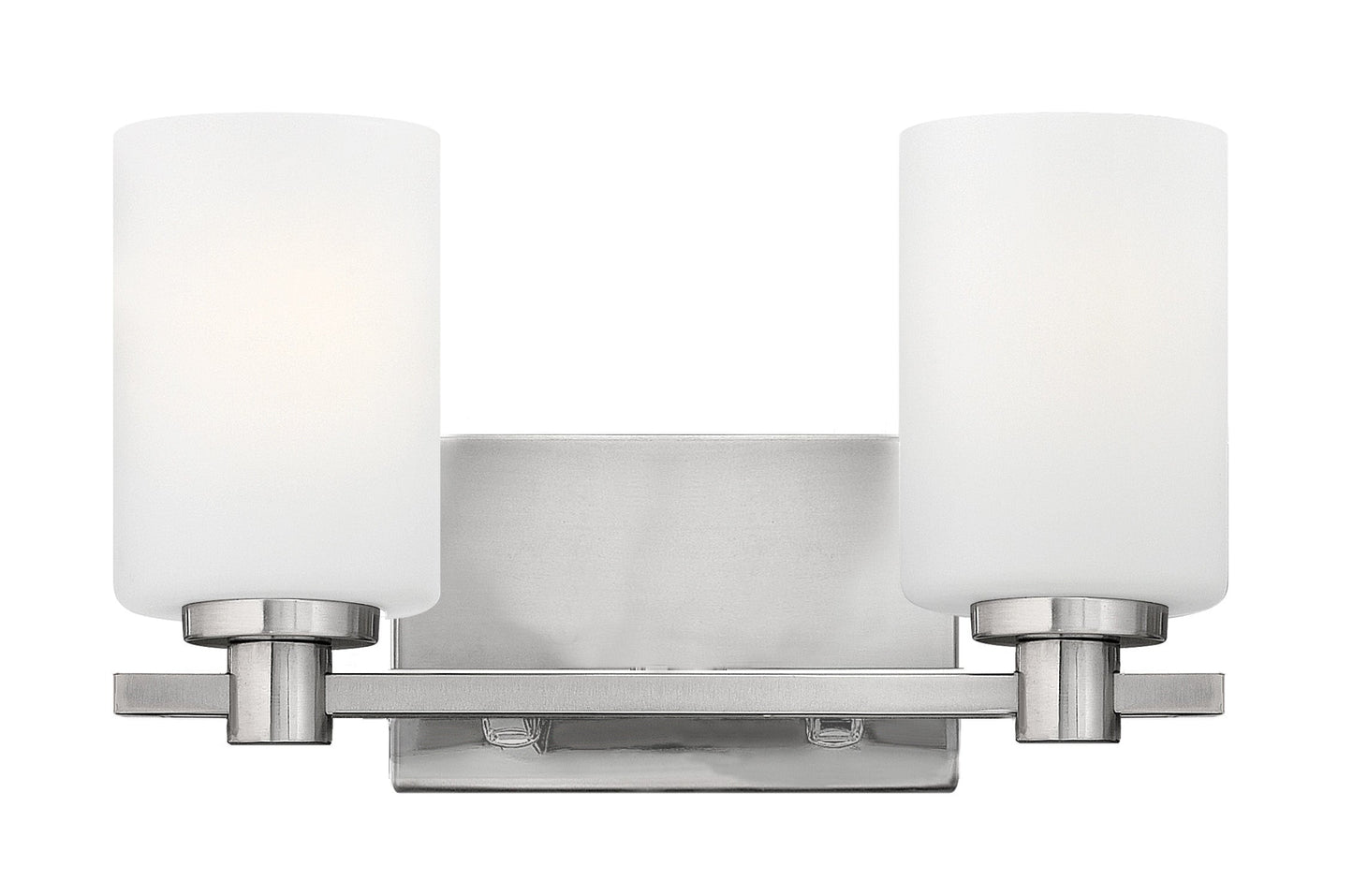 Karlie Small Two Light Vanity In Brushed Nickel Finish