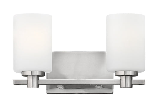 Karlie Small Two Light Vanity In Brushed Nickel Finish