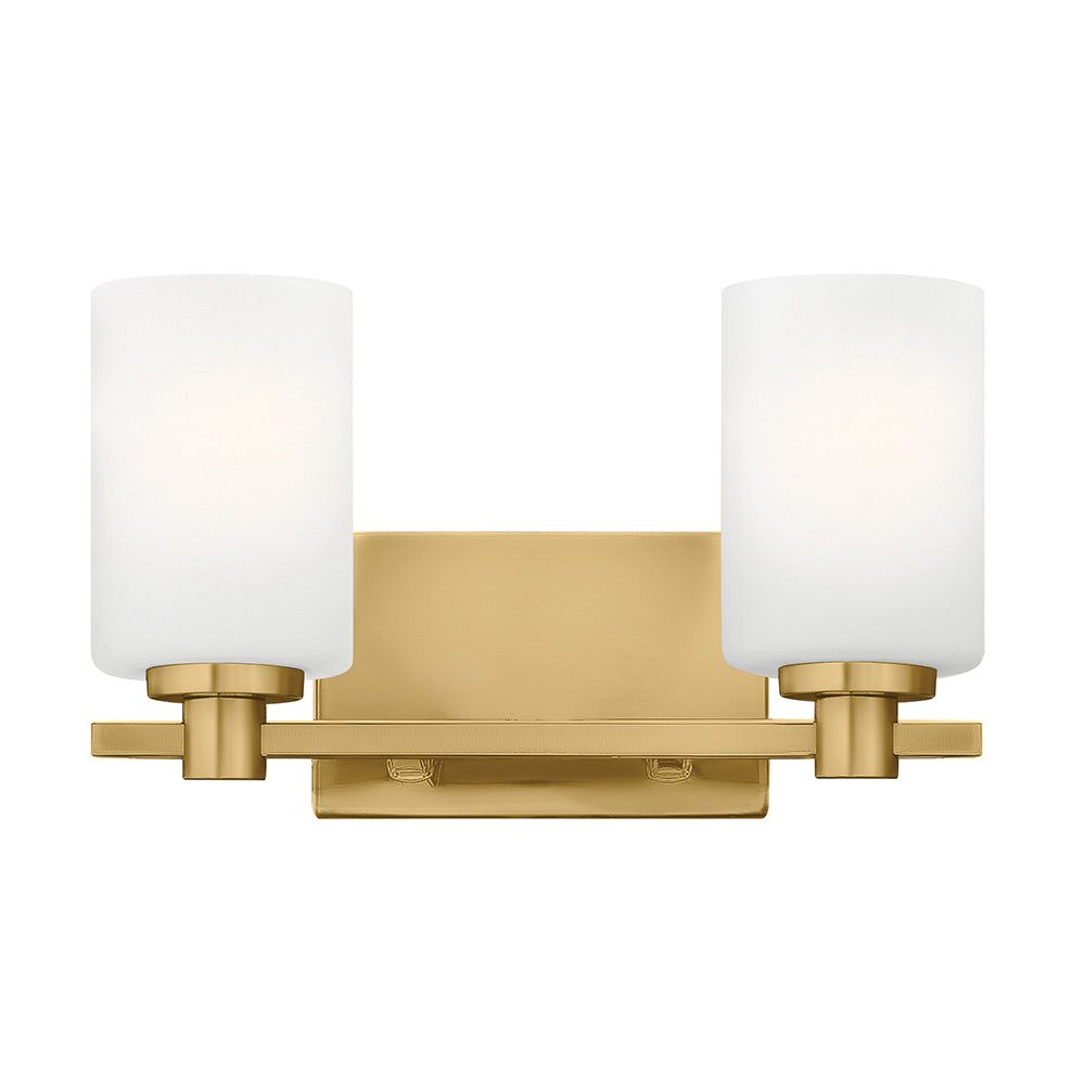 Karlie Small Two Light Vanity In Light Brass Finish