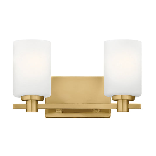 Karlie Small Two Light Vanity In Light Brass Finish