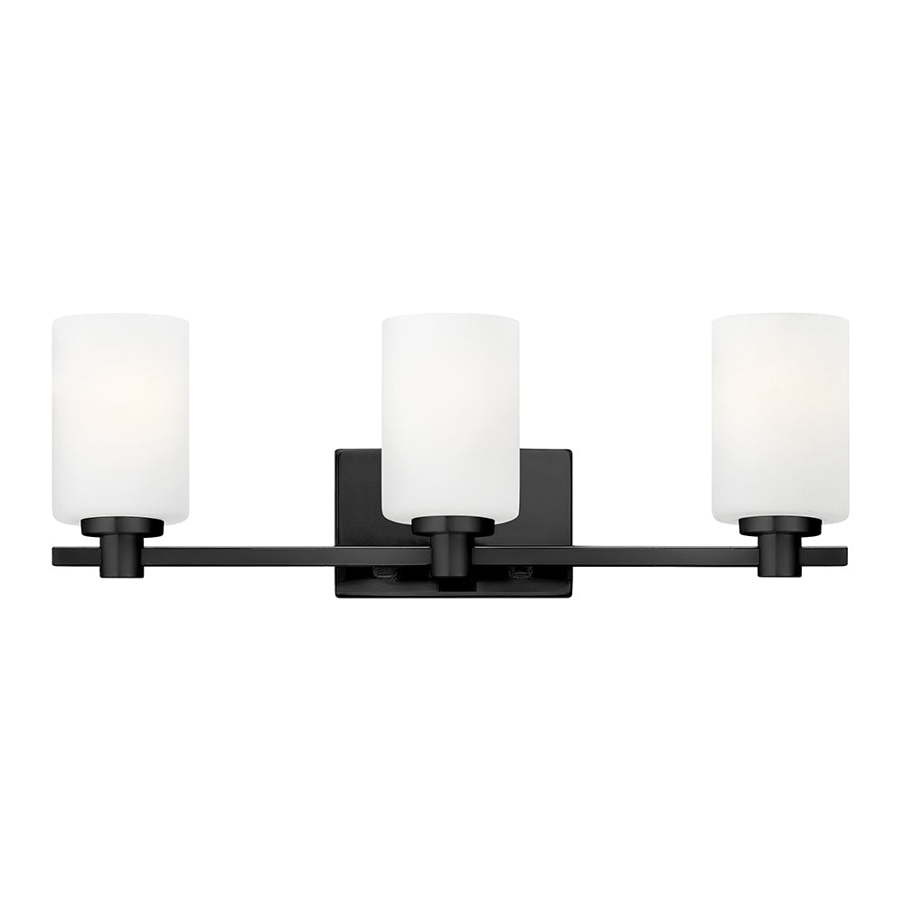 Karlie Medium Three Light Vanity In Black Finish
