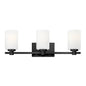 Karlie Medium Three Light Vanity In Black Finish