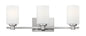 Karlie Medium Three Light Vanity In Brushed Nickel Finish