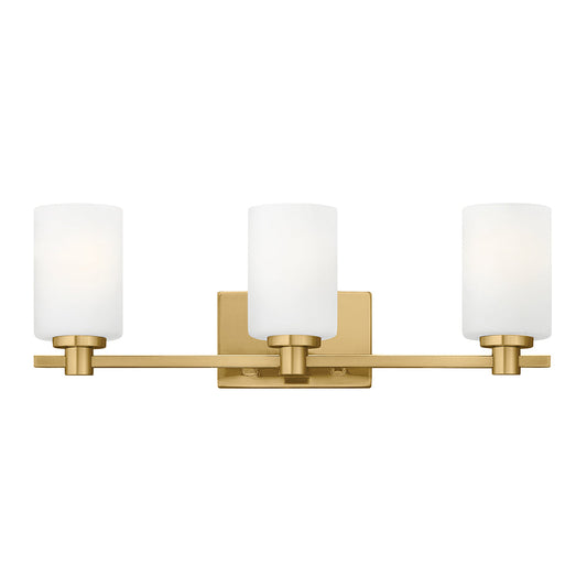 Karlie Medium Three Light Vanity In Light Brass Finish