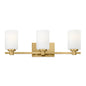 Karlie Medium Three Light Vanity In Light Brass Finish