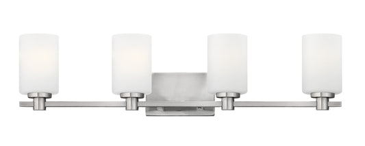 Karlie Large Four Light Vanity In Brushed Nickel Finish