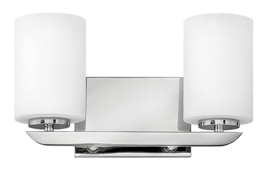 Kyra Small Two Light Vanity In Polished Nickel Finish